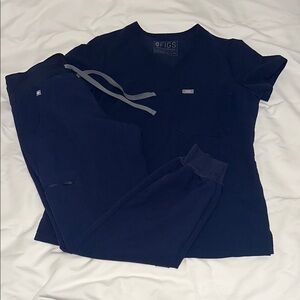 Figs Navy Blue Scrub Set